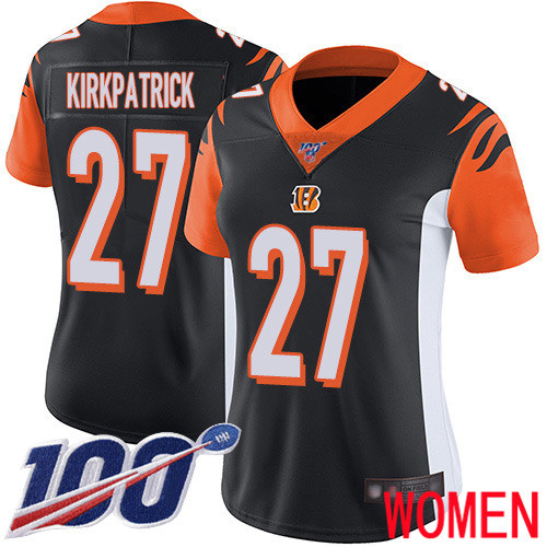 Cincinnati Bengals Limited Black Women Dre Kirkpatrick Home Jersey NFL Footballl 27 100th Season Vapor Untouchable